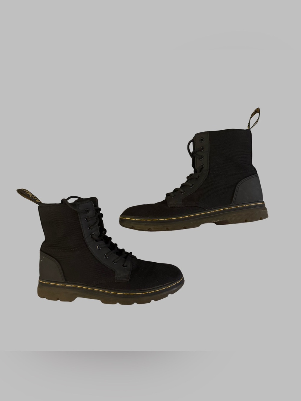 DR. MARTEN Women’s Combs Black Lace-Up Combat Boots Size 5